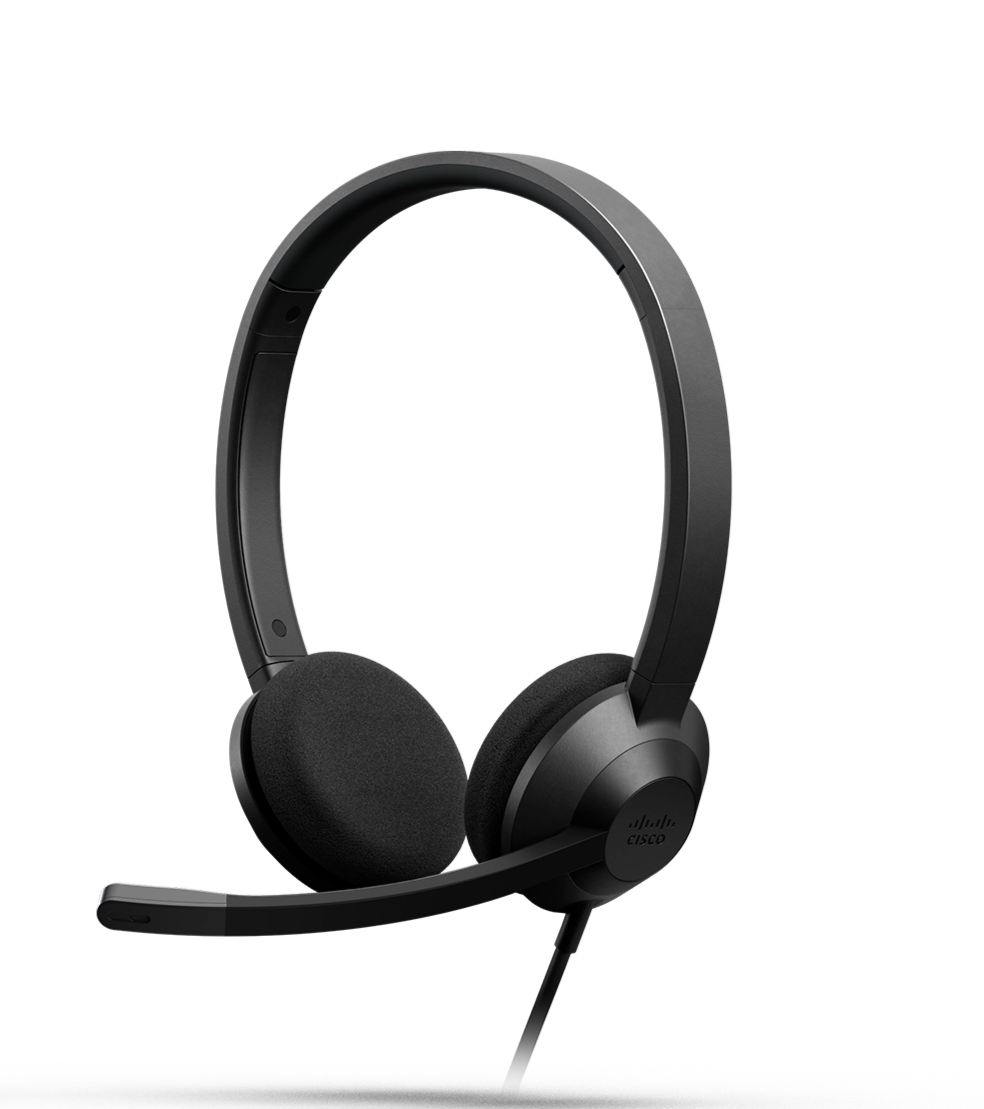 Cisco Headset 322 Wired Dual Carbon Black USB-C