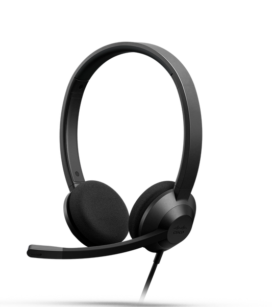 Cisco Headset 322 Wired Dual Carbon Black USB-C