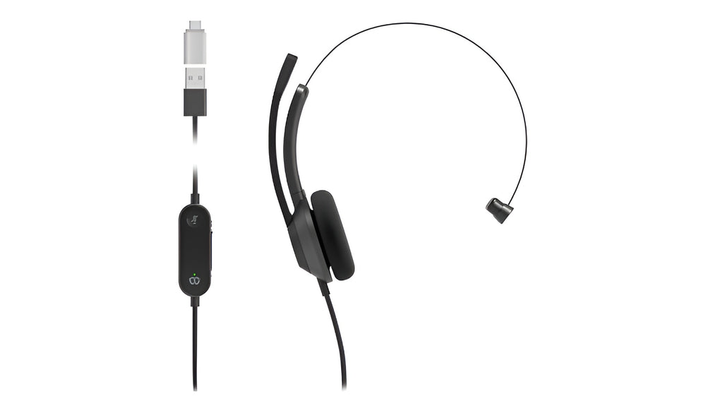 Headset 321 Wired Single Carbon Black USB-C Teams Qualified